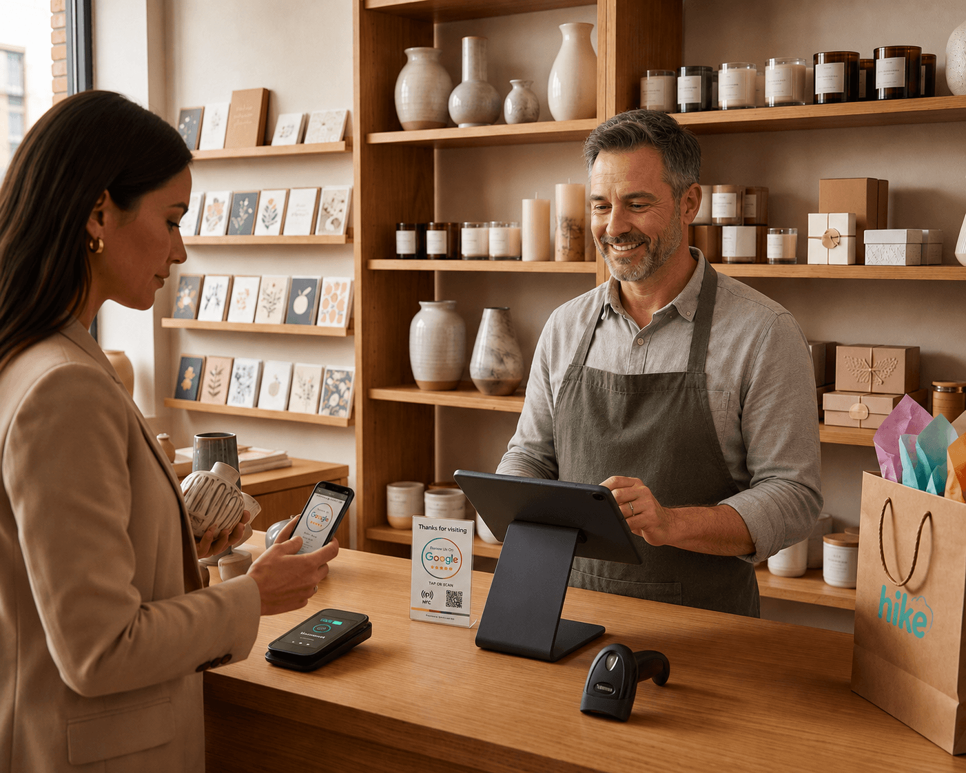 Retail Shop Scene Google Review Card